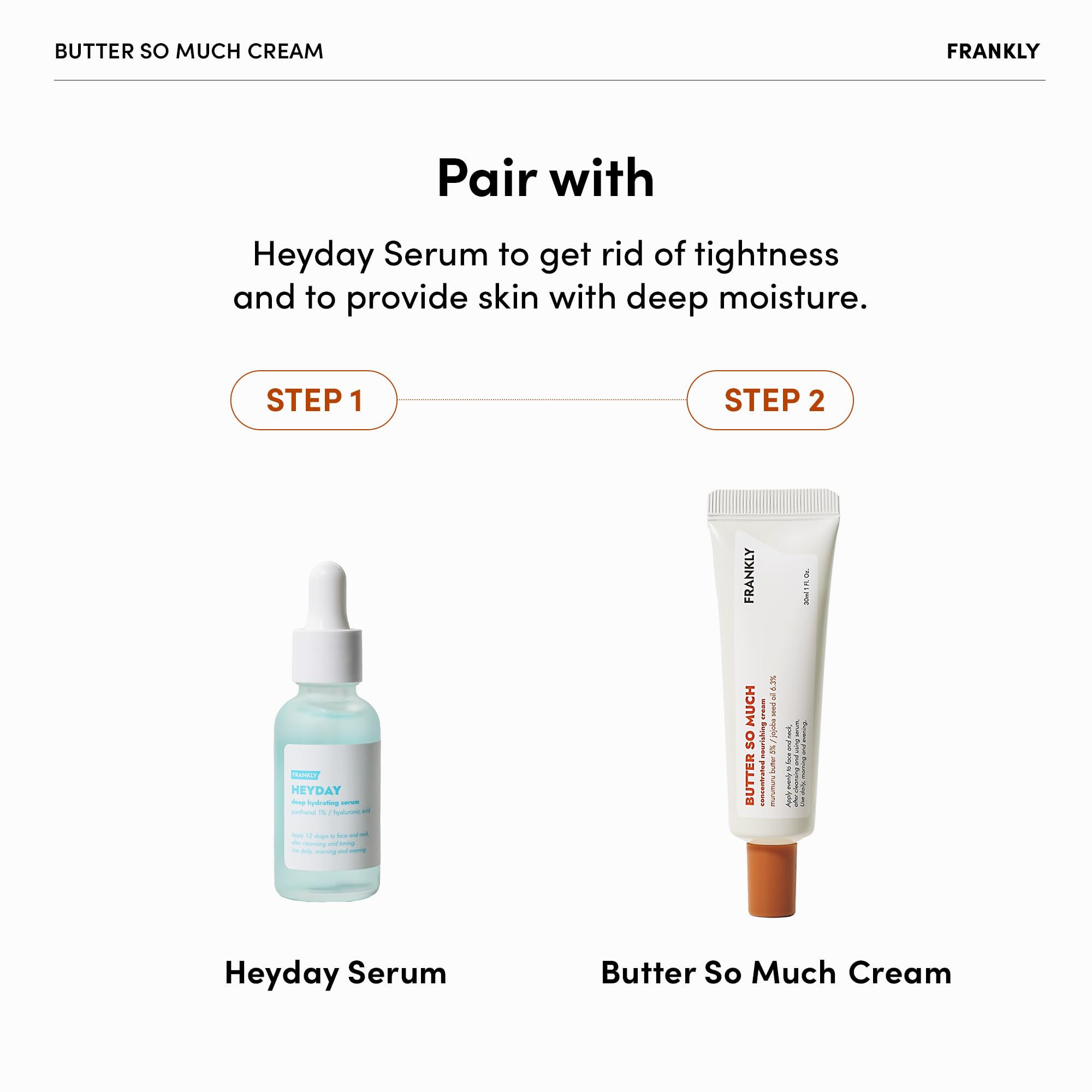 FRANKLY Butter So Much Cream - Intense Moisturizing | Face Moisturizer | 20% Vegan Butter & Plant Oils | 5% Murumuru Butter & 6.3% Jojoba | For Dry & Sensitive Skin | - 1.01 fl. Oz.