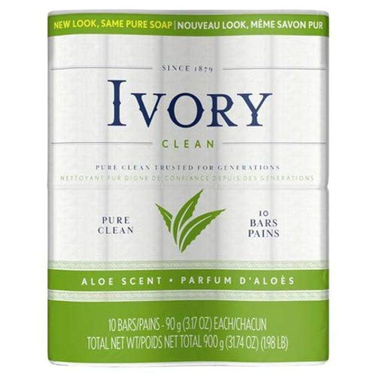 Ivory Aloe 10-Bar Pack: Personal Size 3.1 Oz, 31.7 Ounce