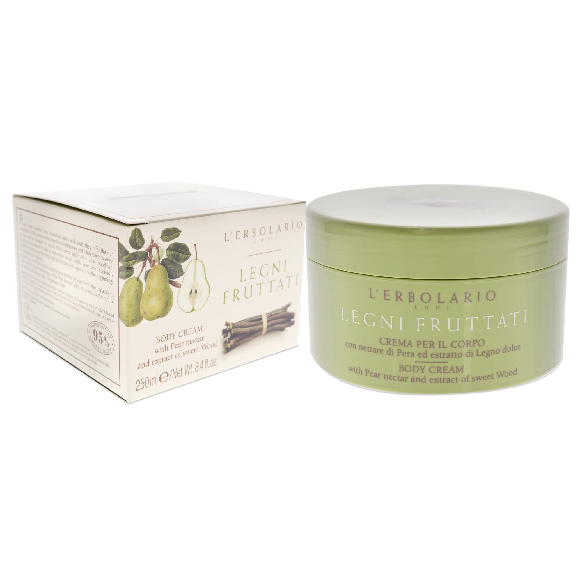 Legni Fruttati (Fruity Woods) Perfumed Body Cream 200 Ml. / 6.76 Fl. Oz. by L'Erbolario Lodi