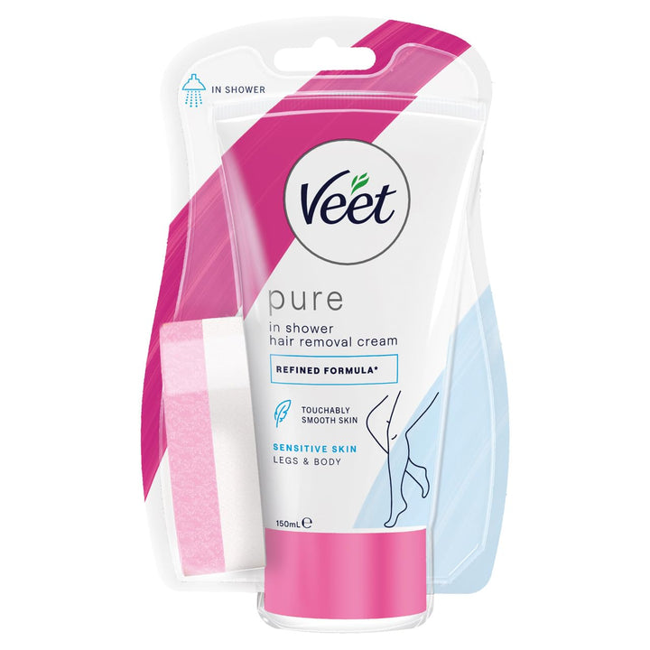Veet In Shower Hair Removal Cream Sensitive Skin with Aloe Vera & Vitamin E (150ml) by Veet