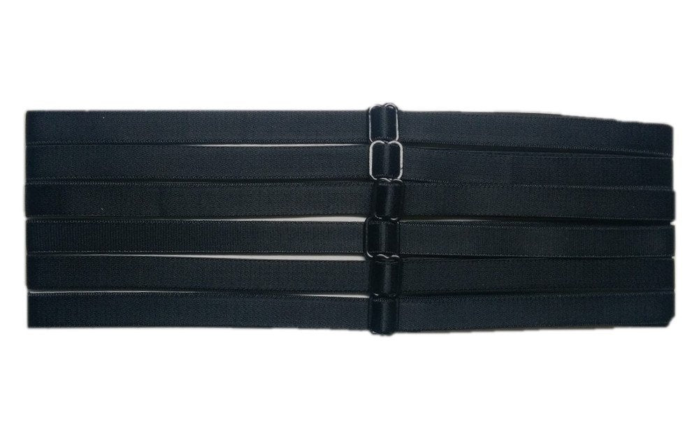 Bra Strap Headbands - Set of 6 (Black)