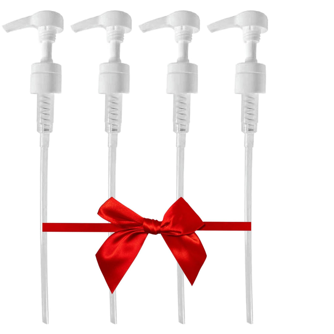 4-Pack Liter 33.8 oz Shampoo Conditioner Pump Dispenser | Fits Most Leading Brands of Liter Shampoo and Conditioner Containers with a 1-inch Diameter Opening | White | 4cc per Pump | by Geti Beauty