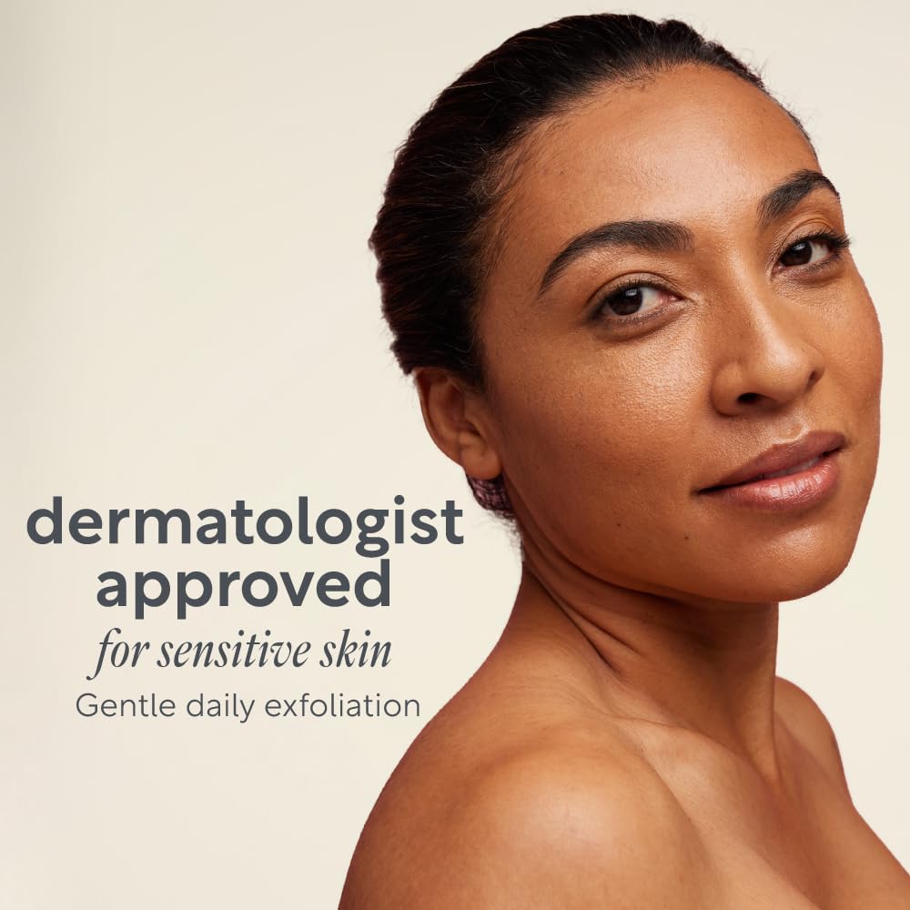 AHA PHA Exfoliating Tonic for Sensitive Skin, Glycolic Acid & Fruit Acids, Gentle Daily Exfoliant, Dermatologist Approved, Certified Organic, Vegan & Cruelty Free, 3.38 fl oz