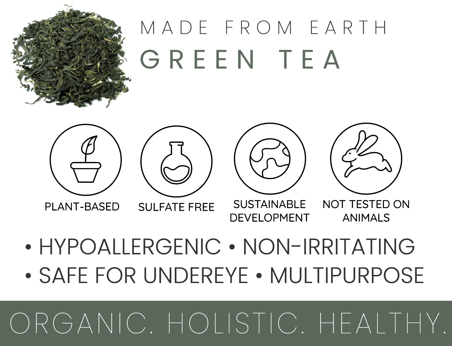 Green Tea Toxin Cleanser - with Vitamins A, C & E + plant extracts