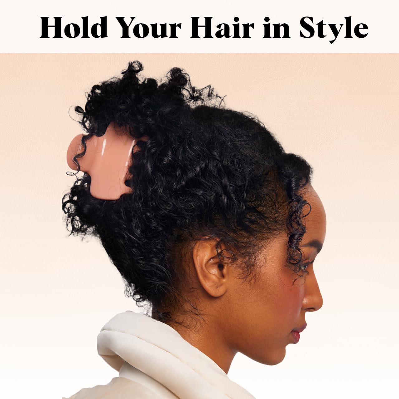 Kitsch Recycled Plastic Puffy Medium Claw Clips, Hair Clips for Women Girls, Hair Claw Clips for Thick Hair, Claw Hair Clips for Thin Hair, Hair Accessories for Women, 1pc (Rosewood)