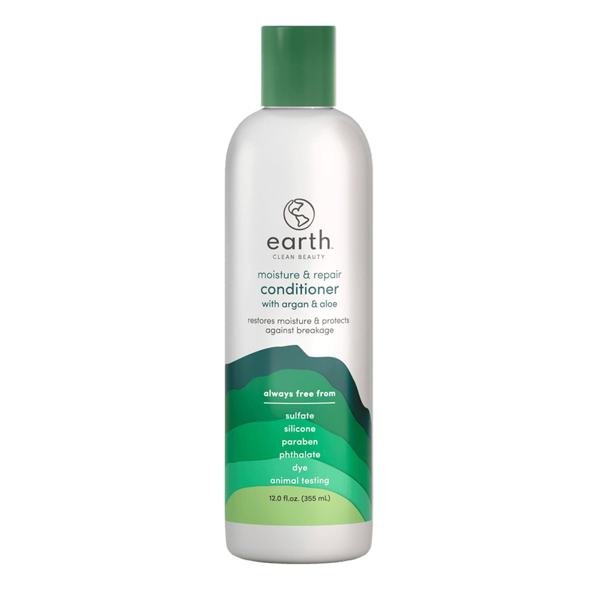 earth Moisture and Repair Conditioner - Hair Conditioner with Argan and Aloe - Sulfate and Paraben Free Conditioner Protects Against Breakage - 12 oz