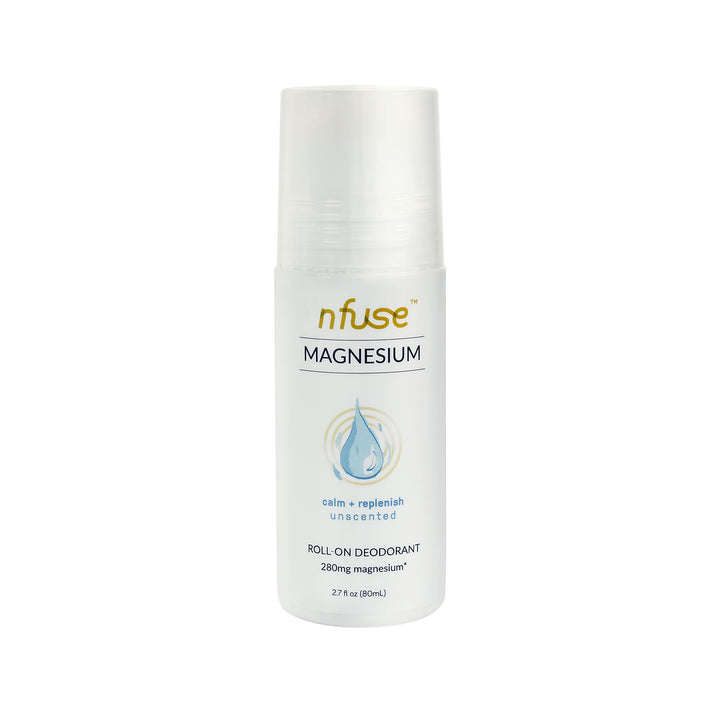 nfuse Natural Magnesium Roll-on Deodorant - Patented Magnesium Delivery Technology - Fragrance Free - Aluminum Free - Unscented: Calm + Replenish