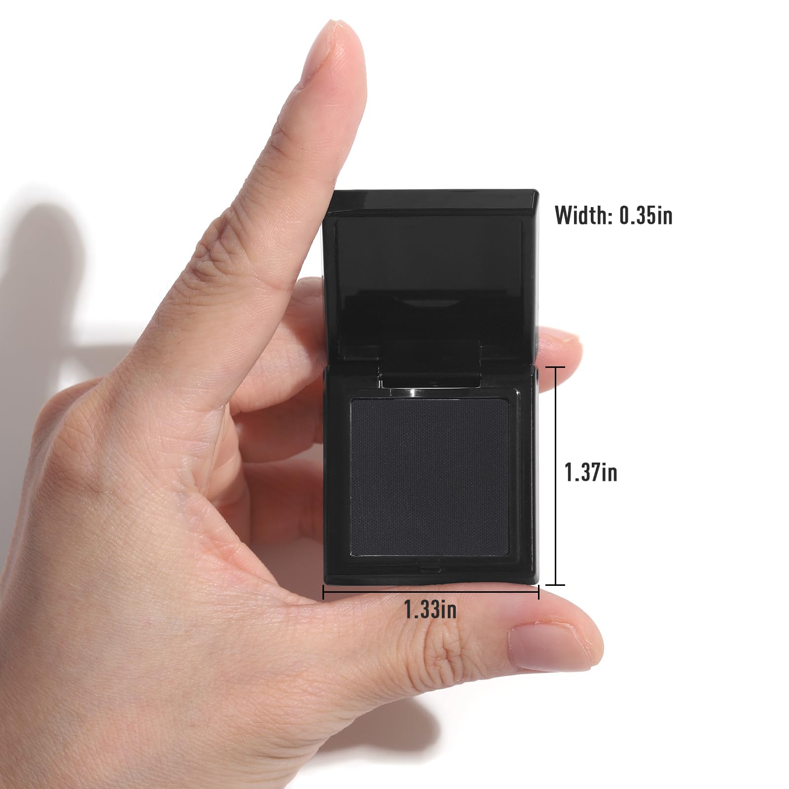 UCANBE Dark Black Single Eyeshadow Palette, Matte Eye Shadow for Smoky Emo Goth Makeup, Professional Highly Pigmented Long-Lasting Waterproof Make Up Pallet