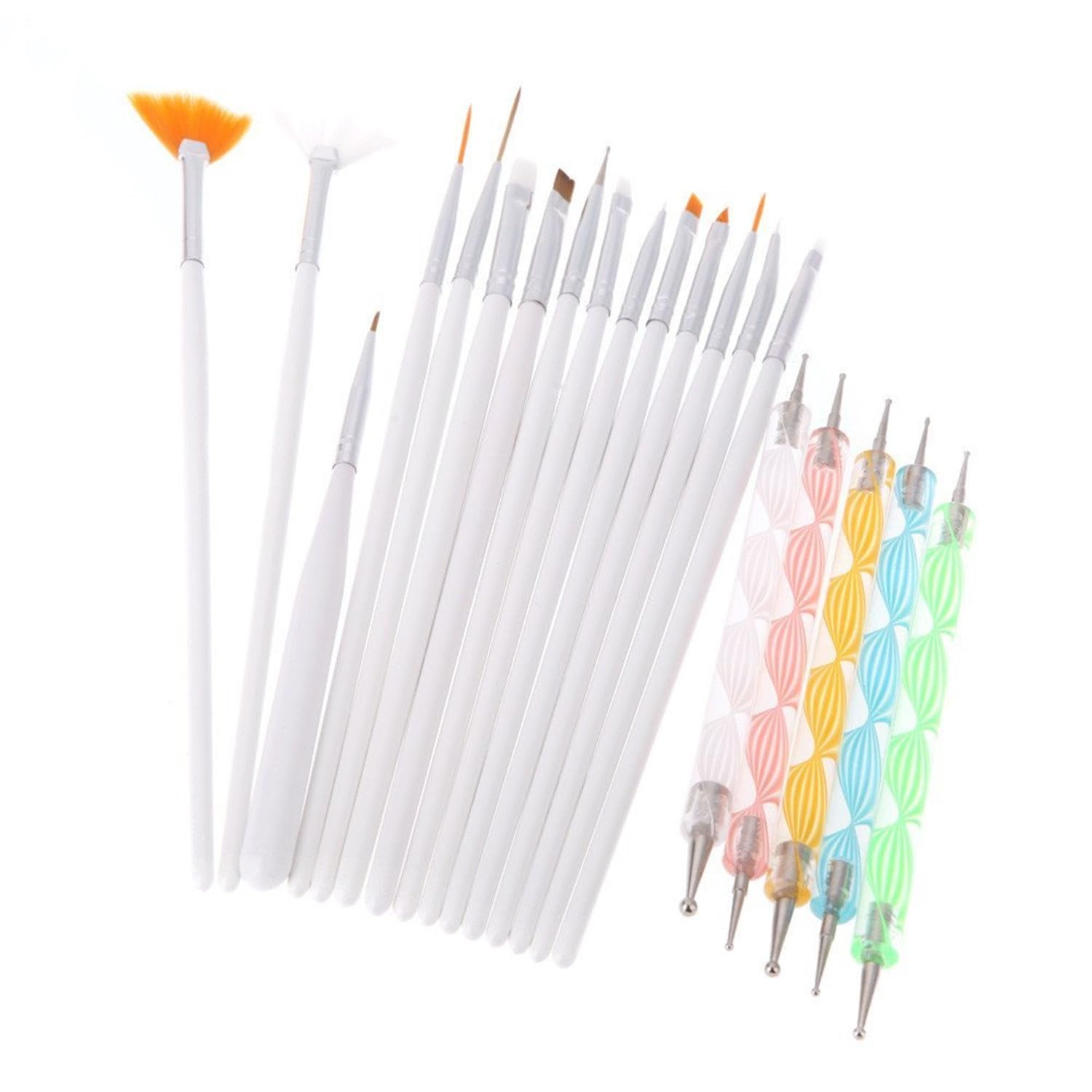Yimart 20PCS Nail Art Design Dotting Painting Drawing Polish Brush Pen Tools
