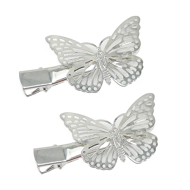 Yueton 1 Pair Silver Butterfly Hair Clip Hair Accessories, Bride Headwear Hair Clips