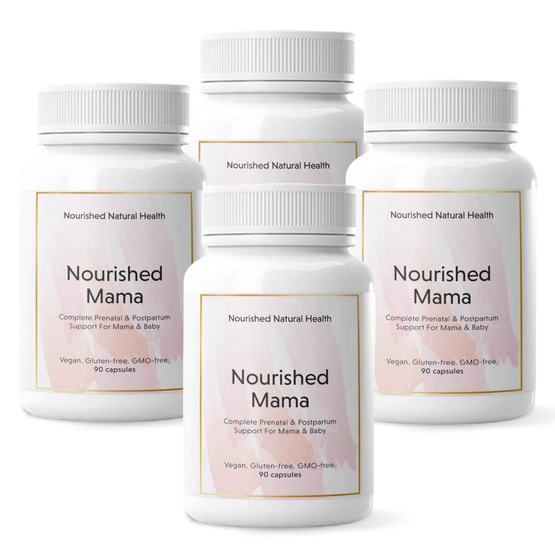 Nourished Mama Prenatal Multi Vitamin - Vegan Multivitamin for Preconception, Pregnancy, Postpartum and Breastfeeding Support - Iron-Free with Methylated Folate & High Dose Choline - 360 Capsules