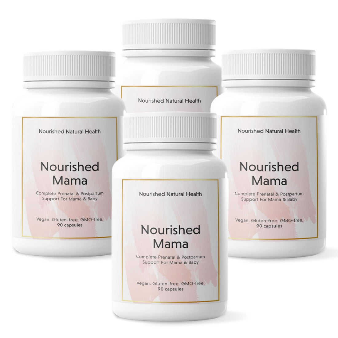 Nourished Mama Prenatal Multi Vitamin - Vegan Multivitamin for Preconception, Pregnancy, Postpartum and Breastfeeding Support - Iron-Free with Methylated Folate & High Dose Choline - 360 Capsules