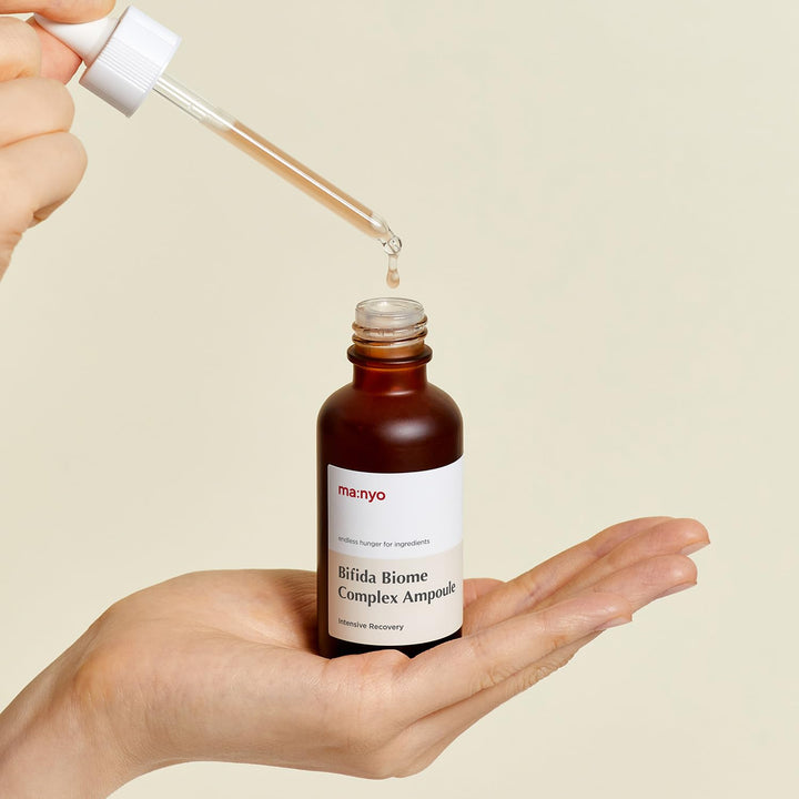 MANYO FACTORY Bifida Biome Complex Ampoule 1.7 fl oz (50ml) Korean Skincare, Facial Skin Rejuvenating, with 10-types-of Hyaluronic Acid, for Women and Men