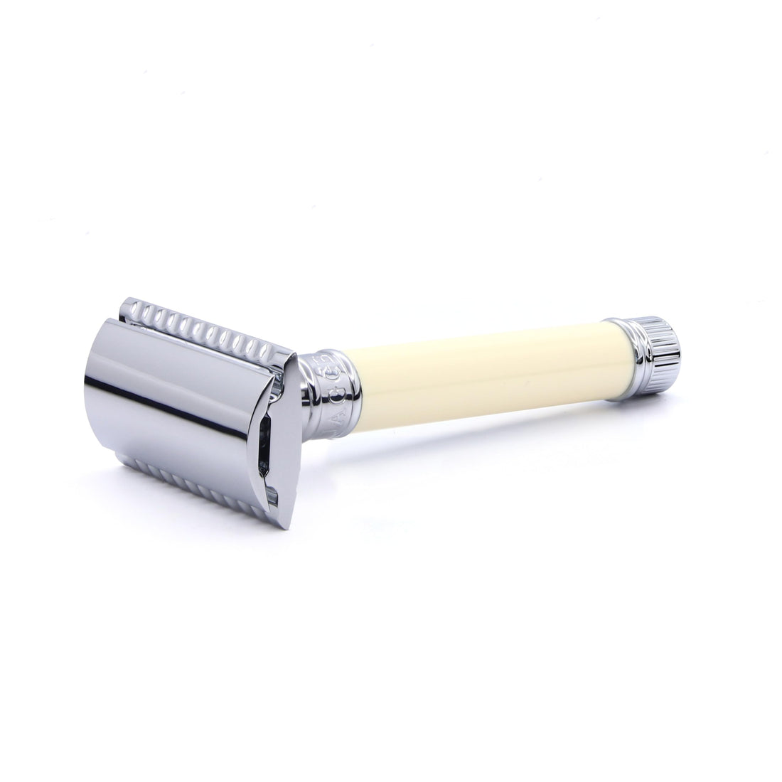 Edwin Jagger De87bl Faux Ivory Double Edge Safety Razor, Ivory
