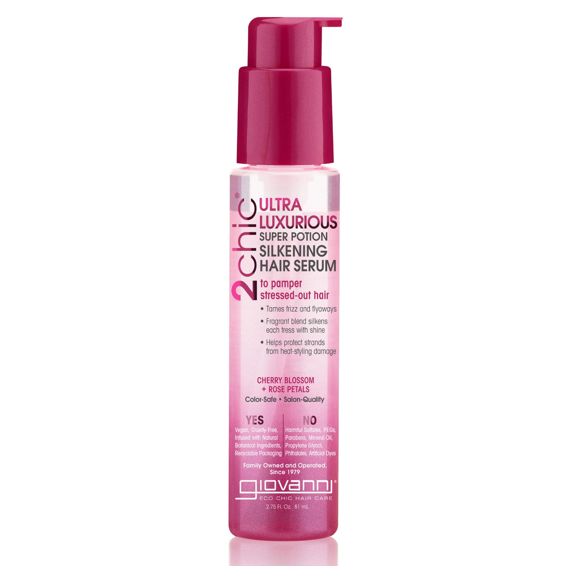 2Chic Ultra Luxurious Super Potion Hair Serum Cherry Blossoms, 2.75 Oz by Giovanni Cosmetics