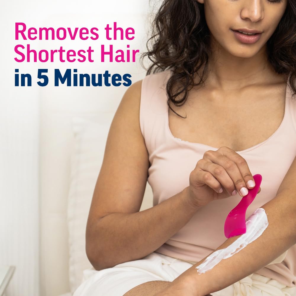 Veet Pure Hair Removal Cream for Women With No Ammonia Smell, Normal Skin - 50g | Suitable for Legs, Underarms, Bikini Line, Arms | 2x Longer Lasting Smoothness than Razors