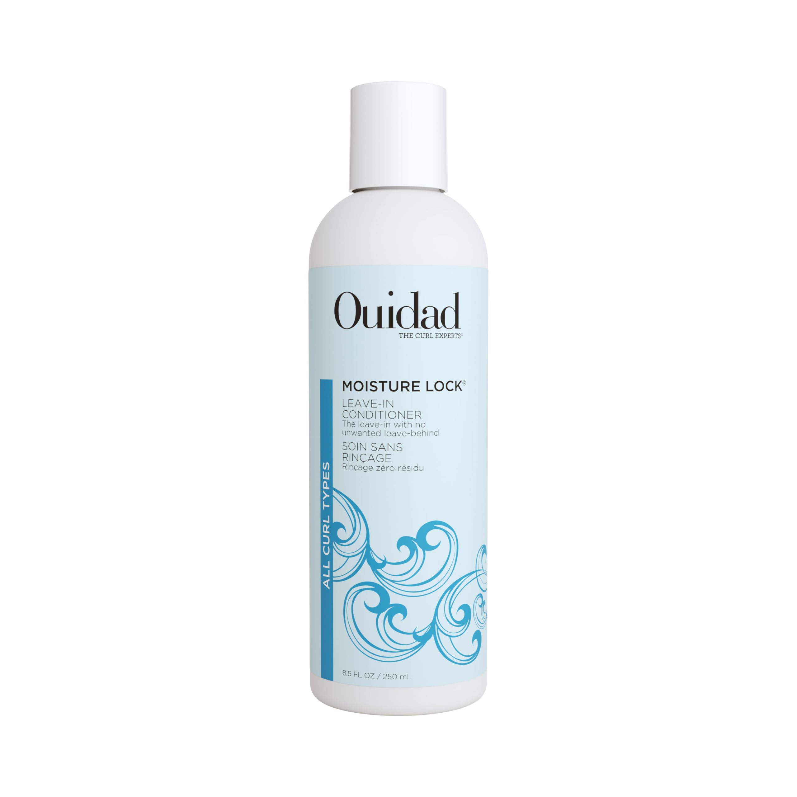 Ouidad Moisture Lock Leave In Conditioner for Curly Hair - 8.5 fl oz, Hydrating Curl Conditioner & Hair Detangler 2-in-1 Moisturizing Conditioner & Primer for Soft, Hydrated Hair, All Curl Types