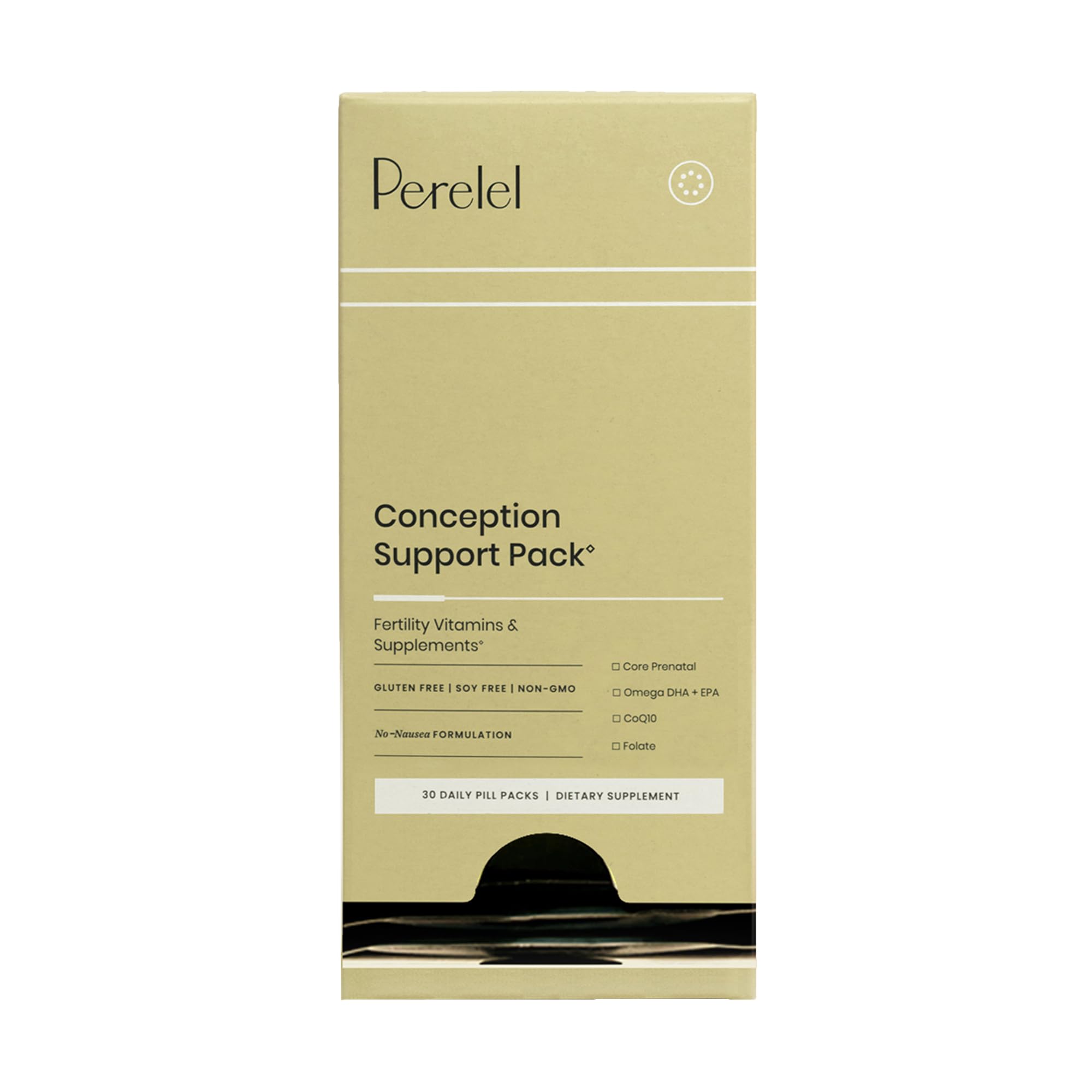 Perelel - Conception Support Pack - Prenatal DHA Omega 3 Vitamins for Women, Family Planning + Fertility Support* - Gluten, Dairy and Soy-Free + Non-GMO (30 Daily Pill Packs)