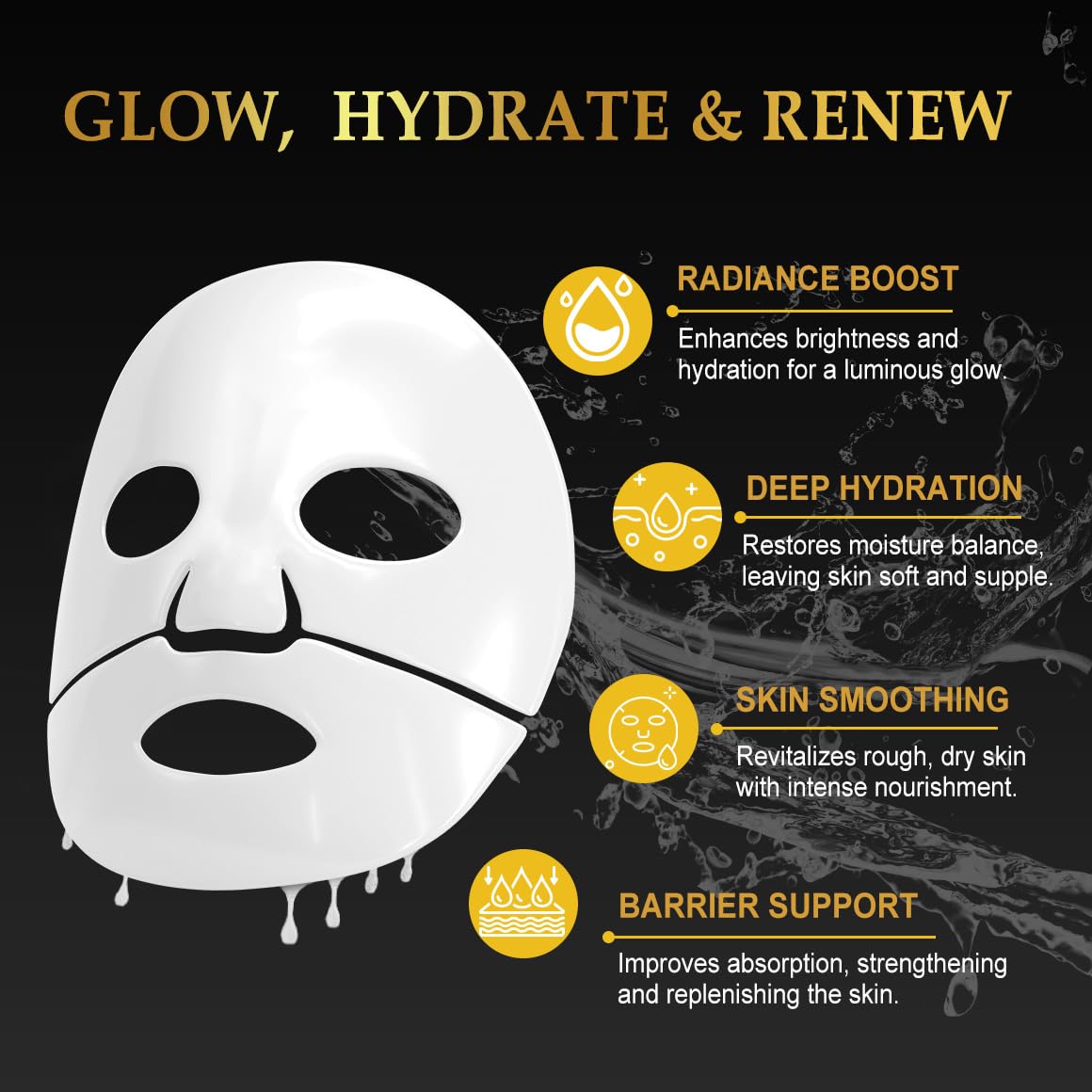 AFITMOE Snail Mucin Sheet Mask 6 pcs with Snail Mucin Serum, Self Care, Hydrating & Smoothing, Moisturizing & Nourishing for All Skin Types, Collagen Face Mask, Travel Essentials