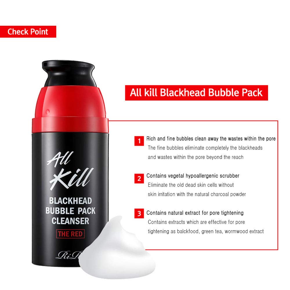 RiRe All Kill Blackhead Bubble Pack Cleanser THE RED 50ml
