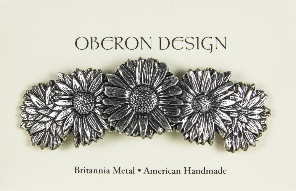 Hair Clip | Barrette | Daisies | Handmade in the USA by Oberon Design