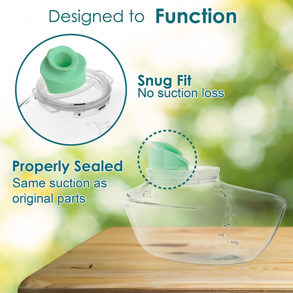 Nenesupply 4pc Duckbill Valves Compatible with Wearable Elvie Breast Pump and Pump Parts Replacement Parts. Made by Nenesupply. Not Original Elvie Valves. Use with Pump Seals.