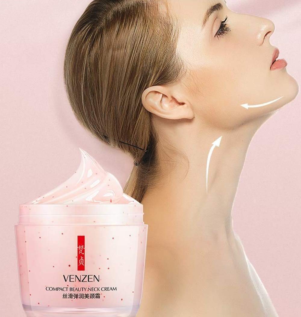 VENZEN Compact Beauty Neck Cream Moisturizing Nourishing Smoothing Fine Lines Wrinkles Delicate Skin Essence Sodium Hyaluronate 160g
