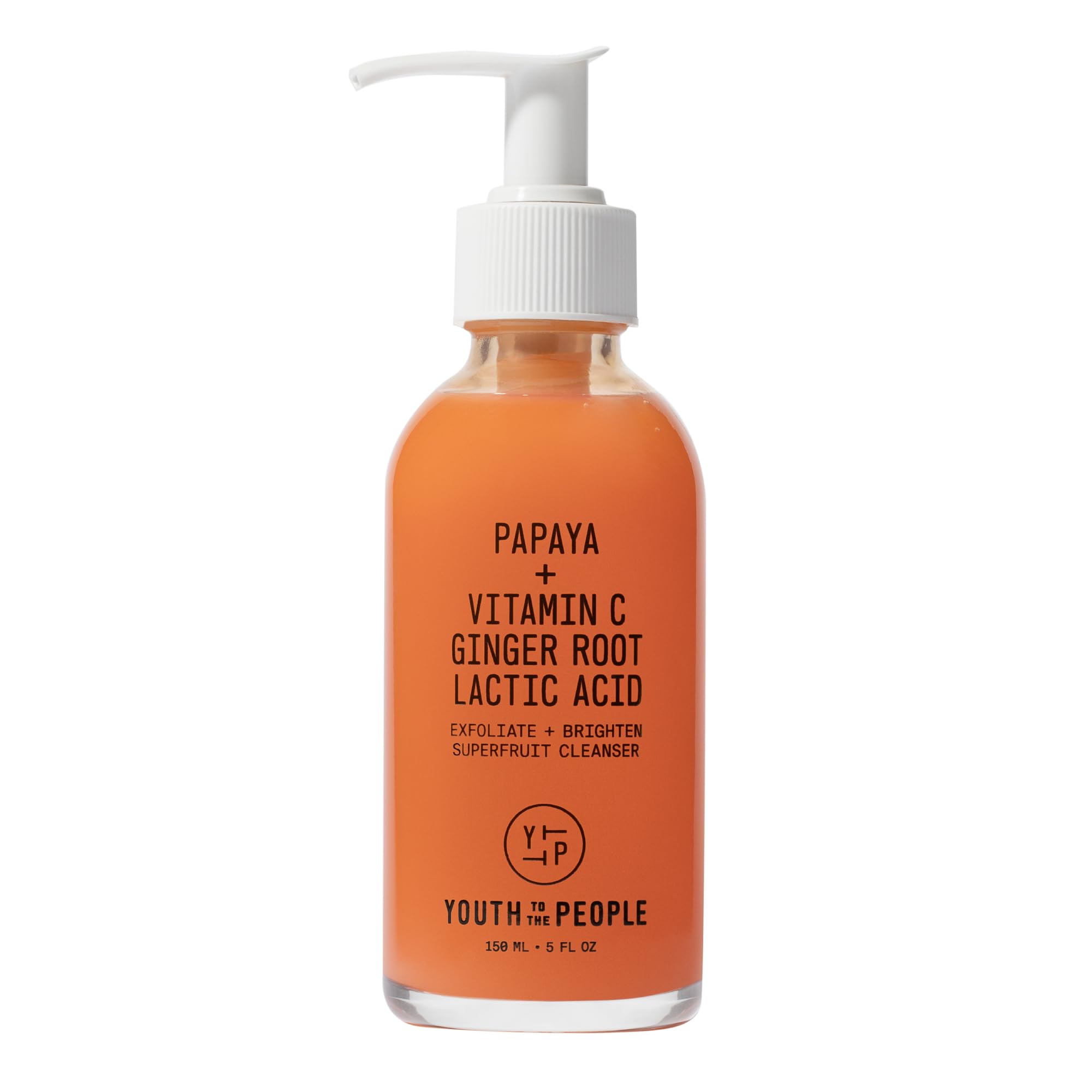 Youth To The People Superfruit Gentle Exfoliating Facial Cleanser (5 fl oz), Papaya and Vitamin C Face Wash, Exfoliate + Brighten, Radiant + Glowing Skin, Energizing Scent, Vegan