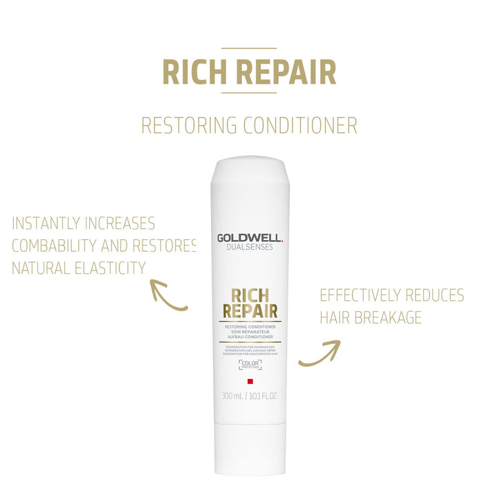 Goldwell Dualsenses Rich Repair Anti-Breakage Conditioner for Unisex, 10.1 Ounce