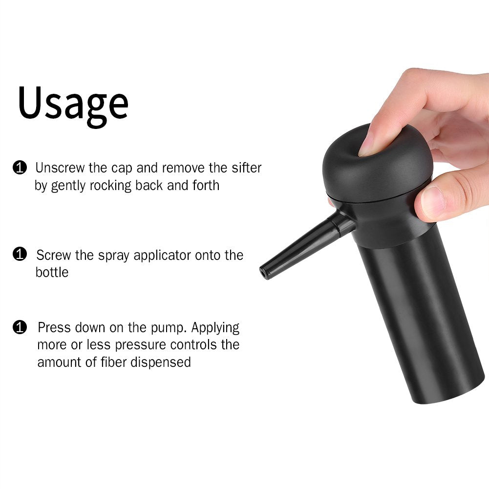 Hair Fiber Applicator, Spray Pump Application Nozzle for Hair Building Fibers Hair Thickening Tools