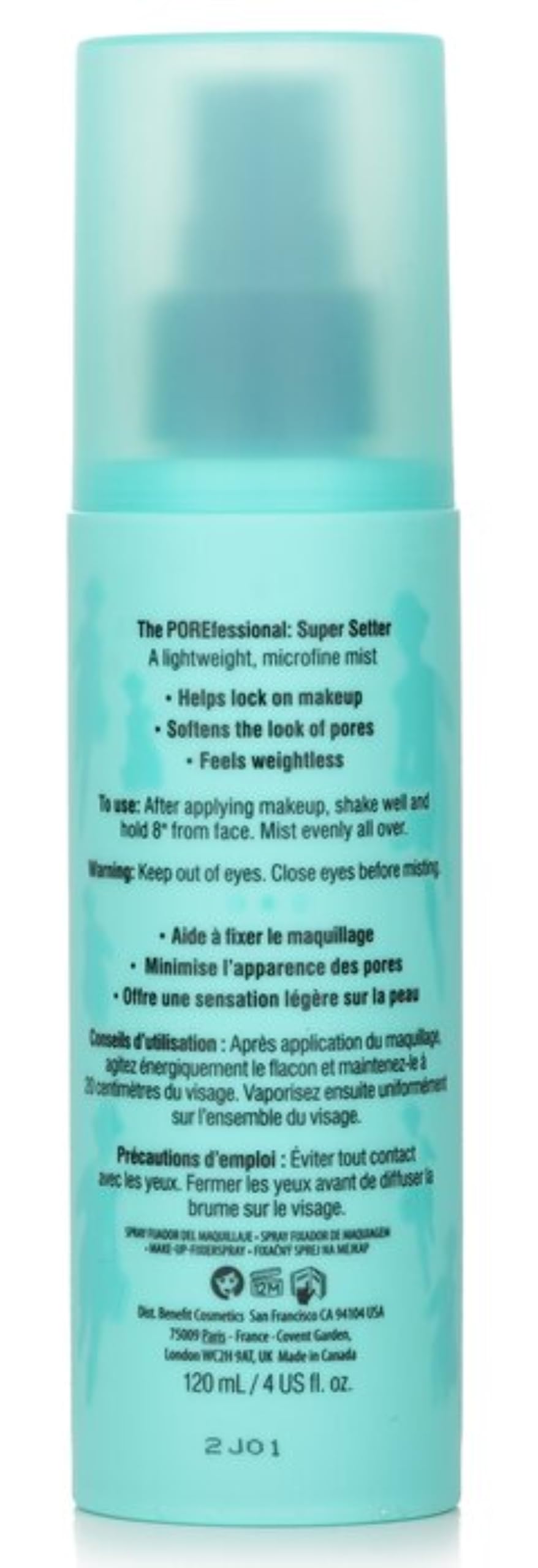 Benefit Cosmetics The POREfessional Super Setter Long Lasting Makeup Spray Face Primer 4 Ounce
