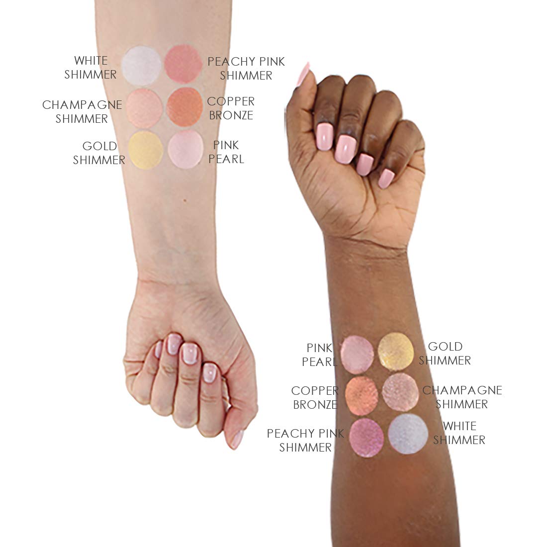 TEMPTU S/B Silicone-Based Airbrush Highlighter Starter Set: Long-Lasting, Layerable, Light-Reflecting Shimmer | Natural-Looking Luminosity | Weightless, Buildable Formula| 6 Shades