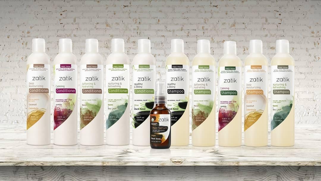 Zatik Naturals - Softening & Hydrating Shampoo + Conditioner Set - with Maca and Jojoba for all Hair, Vegan, Biodegradable, pH Balanced, Free From Sulfates, 10.8 fl oz (One of Each)