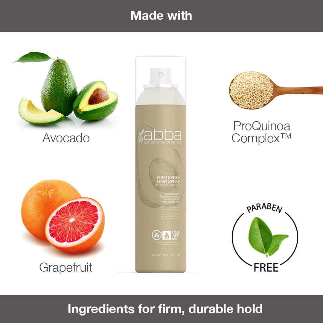 ABBA ABBA Firm Finish Hair Spray Clean Scent, 8.0 oz