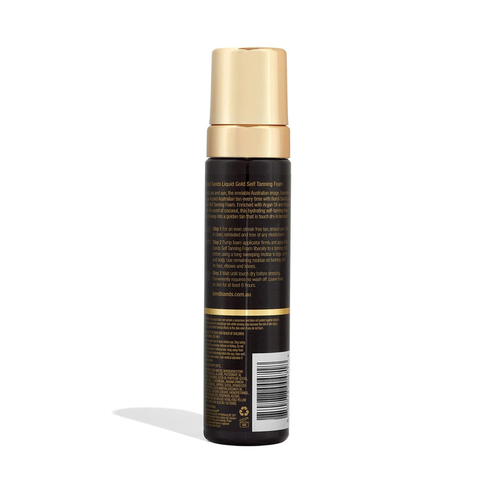 Bondi Sands Liquid Gold Self Tanning Foam | Lightweight + Quick Dry Foam Enriched with Argan Oil, Provides a Hydrated Streak-Free Tan | 7.04 Oz/200 mL