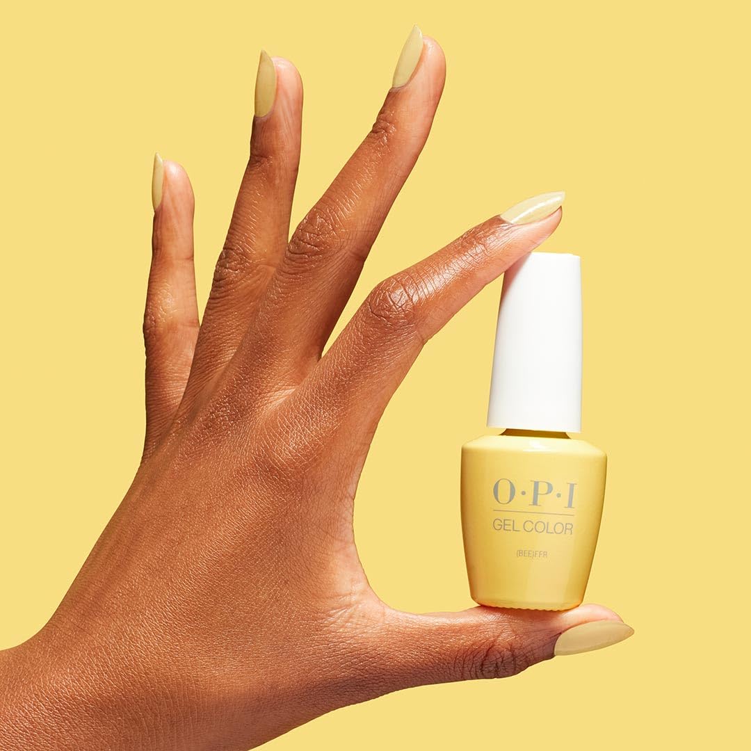 OPI GelColor (Bee) FFR | Opaque Soft Yellow Crème UV Cure Gel Nail Polish | My Me Era Collection