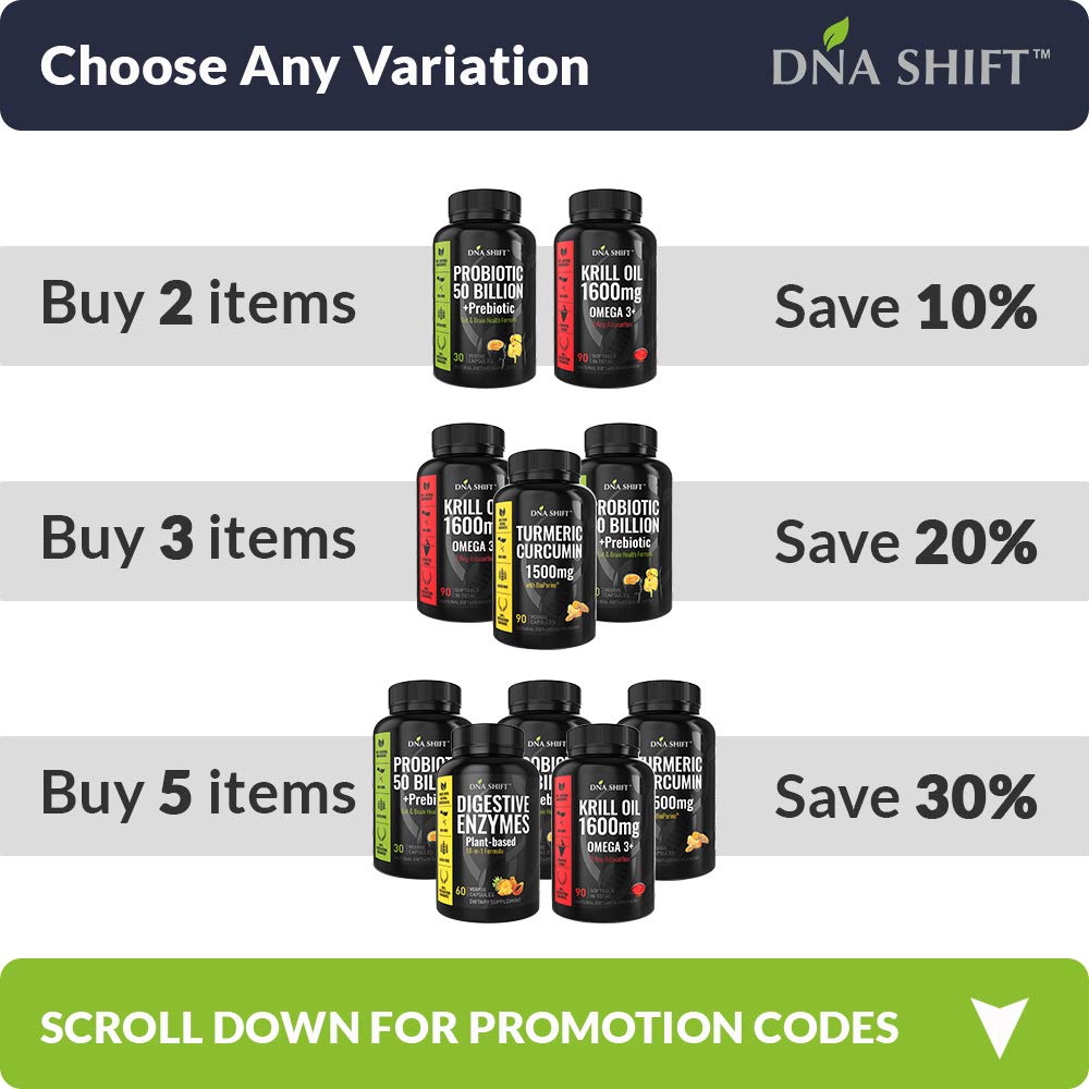 DNA SHIFT Digestive Enzymes for Men and Women - Enzymes Best for Gut Health & Digestive Health - Ultra Digestive Enzymes May Ease Constipation, Bloating & Gas - Mealtime Discomfort- All Diets - 60 CT