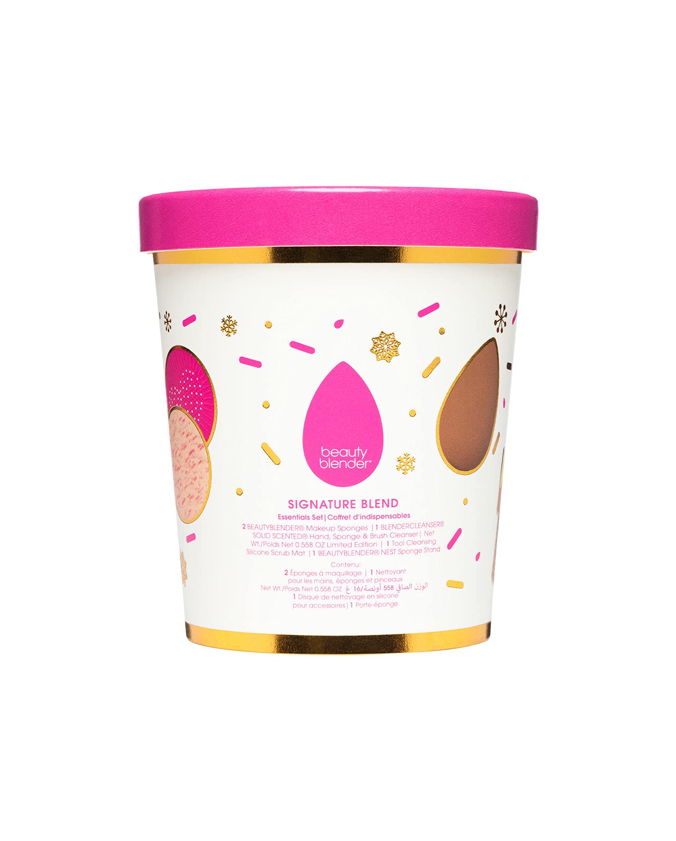 Beautyblender® | Signature Blend Essentials Set, with 2 Beautyblender® sponges for foundations and Powders, Blendercleanser® and Silicone Scrub Mat and NEST Sponge Stand, Vegan, Cruelty Free