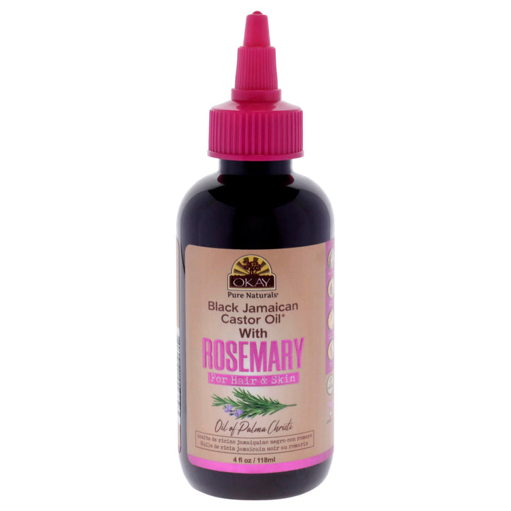 Okay Black Jamaican Castor Oil with Rosemary, 4 Ounce