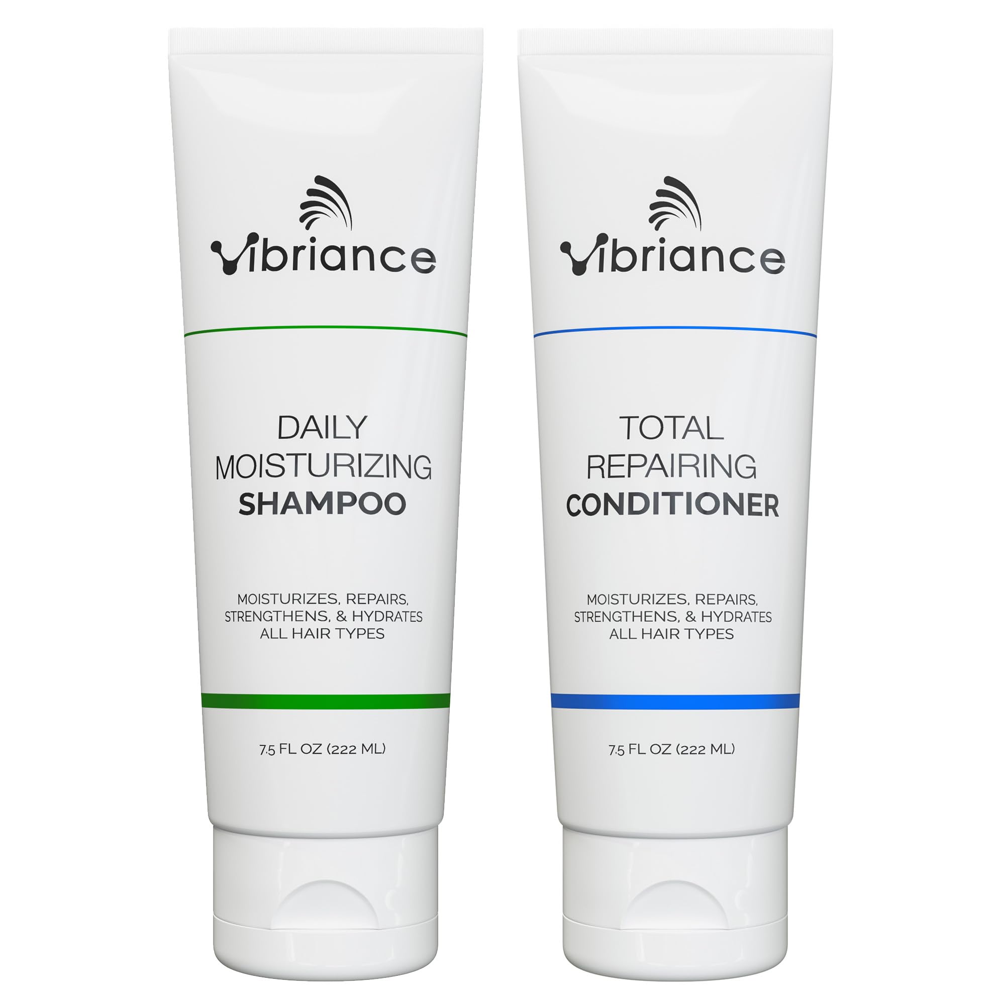Vibriance Shampoo and Conditioner Set - Strengthening Wash Infused with Biotin for Dry, Damaged, Aging Hair - Deeply Hydrating, Moisturizing