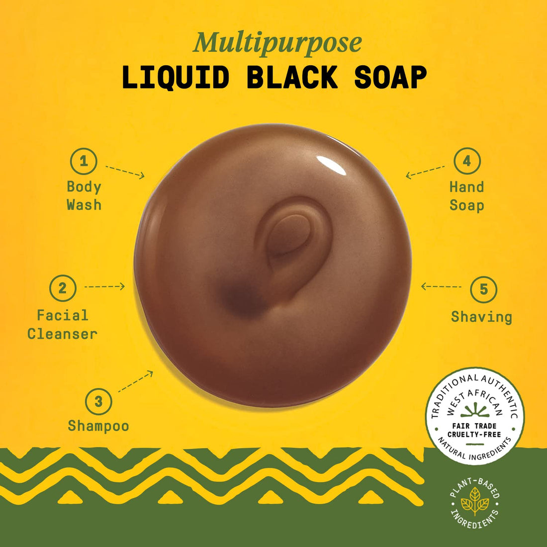 Alaffia - Authentic African Black Soap, Eucalyptus Tea Tree, 32 Ounces