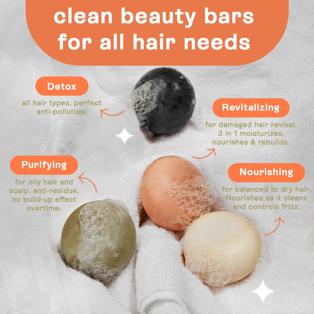 B.O.B BARS OVER BOTTLES Shampoo Bar for Curly Hair | Moisturizing Natural Hair Shampoo | Eco Friendly, Vegan, Waterless, Solid Shampoo Bar for Waves and Curls