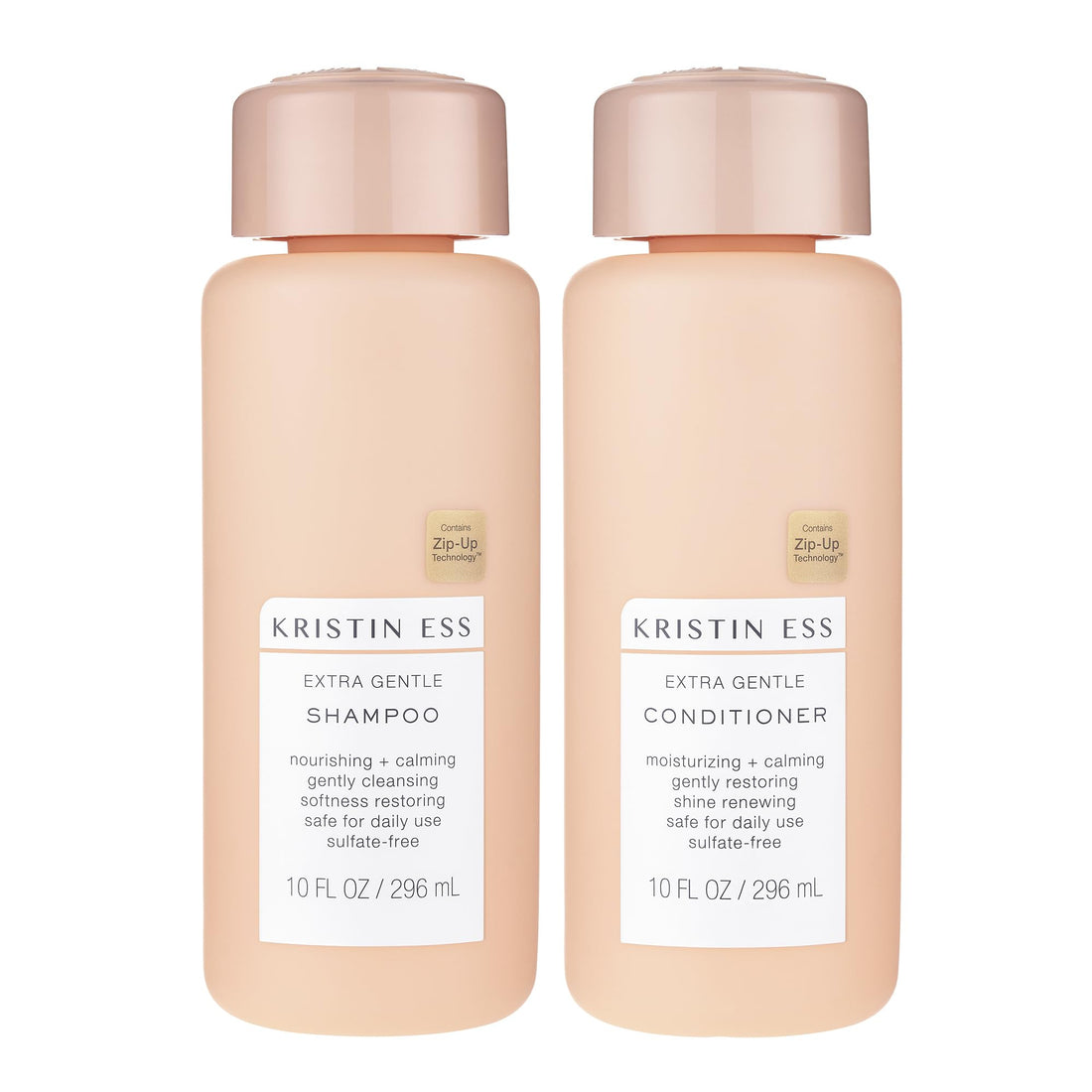 Kristin Ess Hair Extra Gentle Shampoo + Conditioner Bundle - Sensitive Skin + Scalp, Cleanses, Nourishing + Calming, Hydrating Conditioner, Vegan, Sulfate Free, Color Safe + Keratin Safe, 2 Piece Set