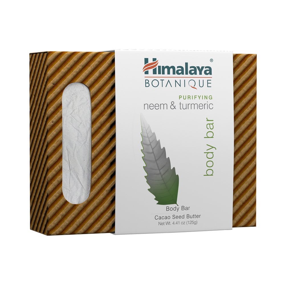 Himalaya, Botanique, Handcrafted Cleansing Bar, Purifying Neem & Turmeric, 4.41 oz (125 g) HIM-20012