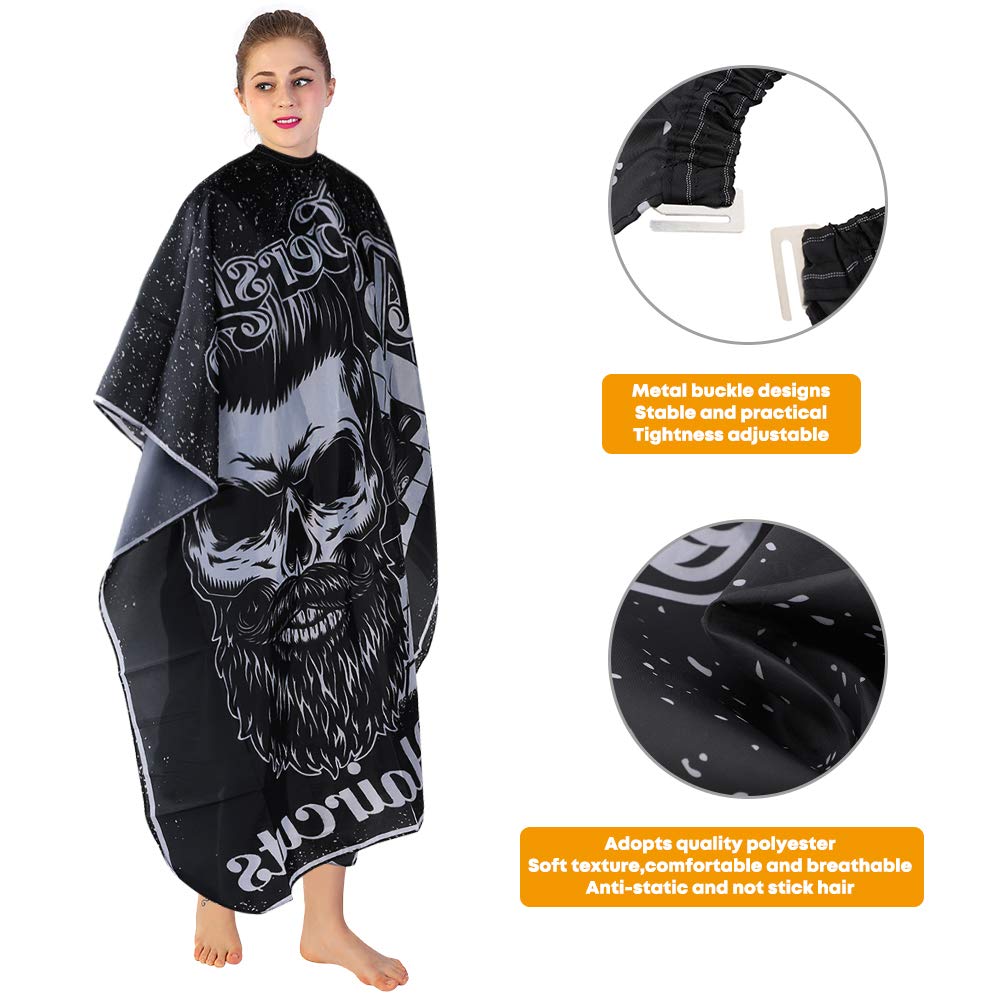 Salon Cape, Hair Capes Waterproof Oilproof Cutting Hair Beard Hairdressing Salon Barber Cape Anti-Static Haircut Apron Wrap Gown