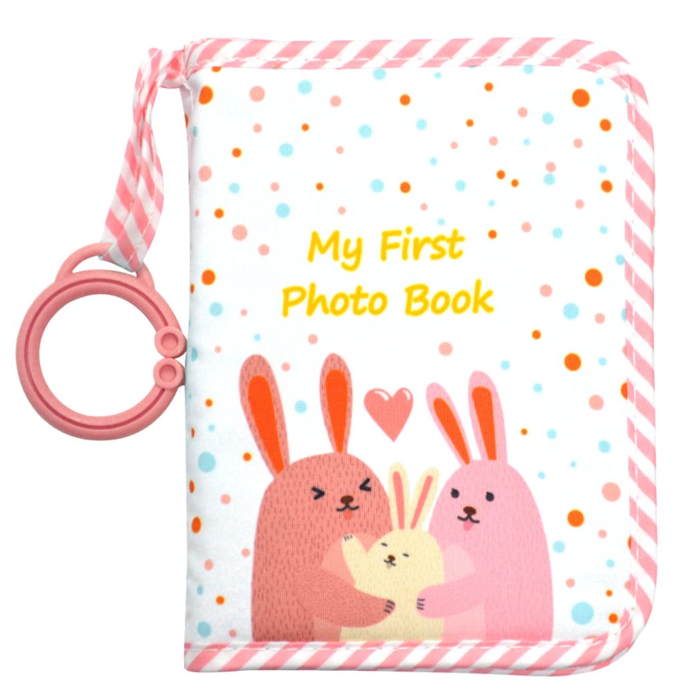 Baby's My First Family Album,Soft Cloth Photo Book,Baby Cloth Album with Photo Pockets