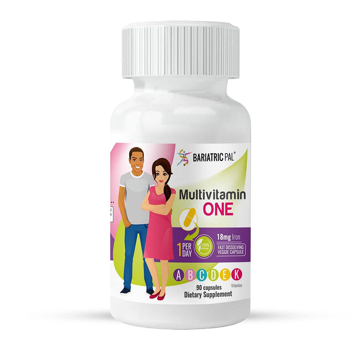 BariatricPal Multivitamin ONE 1 per Day! Bariatric Multivitamin Capsule with 18mg Iron (90 Count)