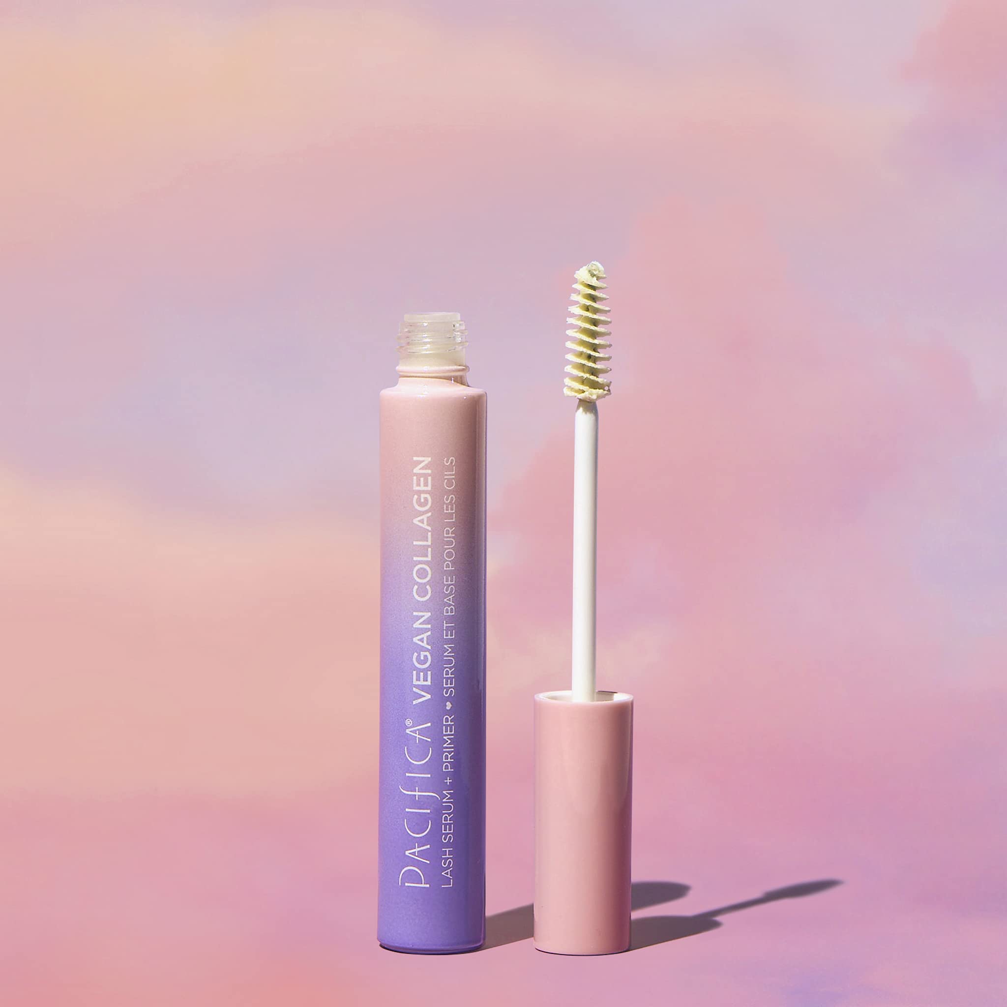 Pacifica Beauty Vegan Collagen Lash Serum and Clear Mascara Primer, Makeup, Conditioning Vitamin E and Vitamin B, Fluffy Lashes, Lash Primer, Cruelty Free, Silicone Free, Clean Makeup,0.24 oz(1 Count)