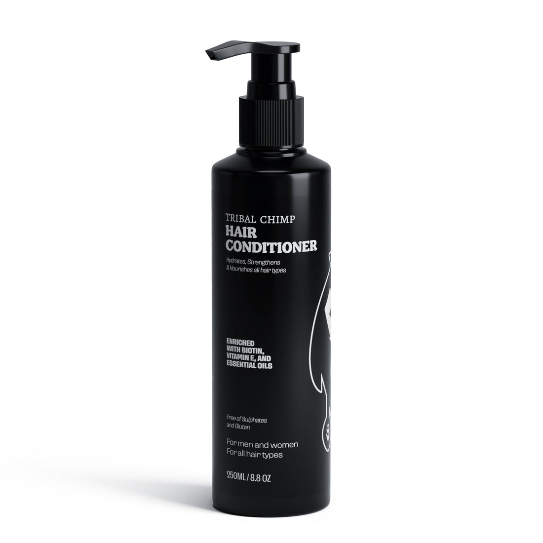 Tribal Chimp Hair Conditioner, Made with Peppermint, Tea Tree Oil and Biotin, Moisturizing and Strengthening, 8.8 oz.