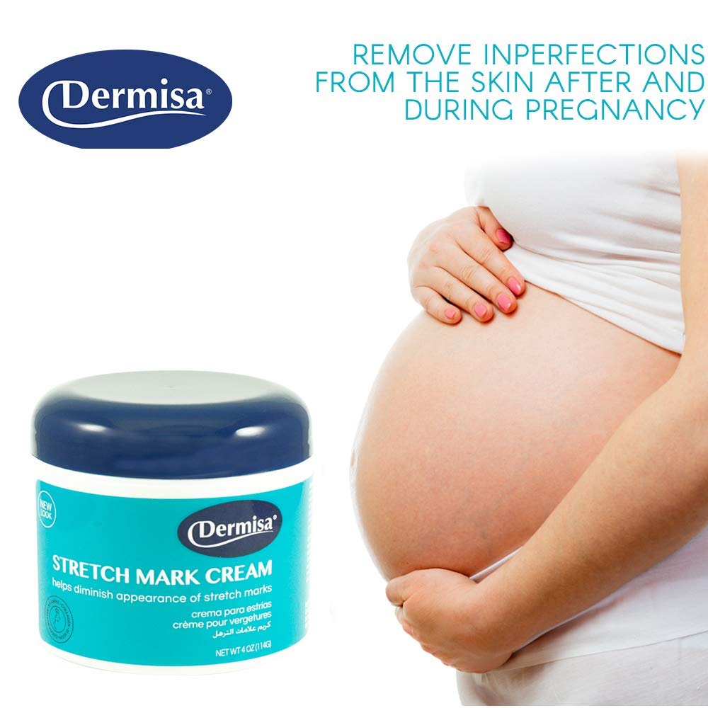 Dermisa Stretch Mark Cream | Contains Cocoa Butter, Vitamin E, Collagen & Elastin | 4 OZ | Pack of 1